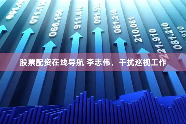 股票配资在线导航 李志伟，干扰巡视工作